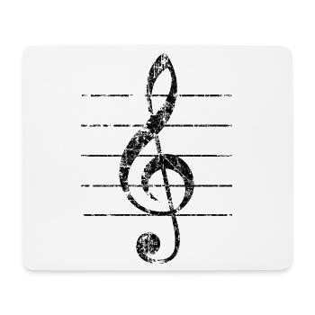 Violin key, musical key - Mouse Pad (horizontal) - white - Front