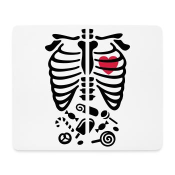 Röntgenstrahl-Kostüm Süßigkeiten Reisverschluss - Mousepad (Querformat) - Weiß - Vorne