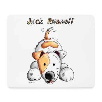 Verspielter Jack Russell - Mousepad (Querformat) - Weiß - Vorne