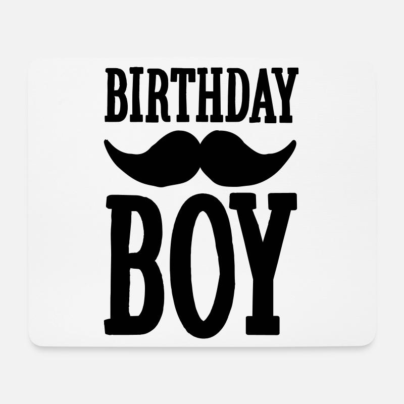 Birthday Boy Hipster - Mousepad (Querformat) - Weiß