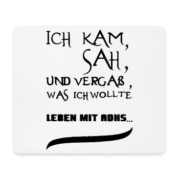 Leben mit ADHS Geschenk - Mousepad (Querformat) - Weiß - Vorne