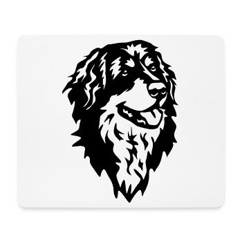 Hovawart Kopf - Mousepad (Querformat) - Weiß - Vorne