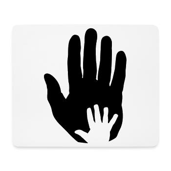 Baby Hand in Hand - Mousepad (Querformat) - Weiß - Vorne