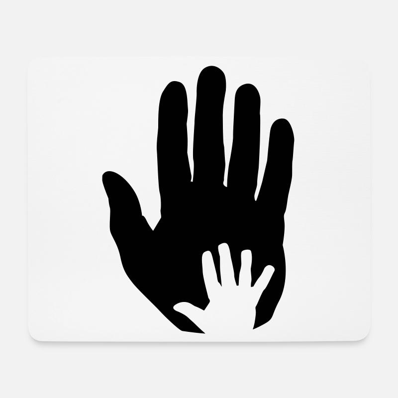 Baby Hand in Hand - Mousepad (Querformat) - Weiß