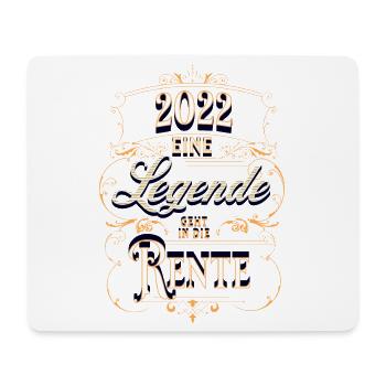 Rente 2022 eine Legende geht in die Rente - Mousepad (Querformat) - Weiß - Vorne