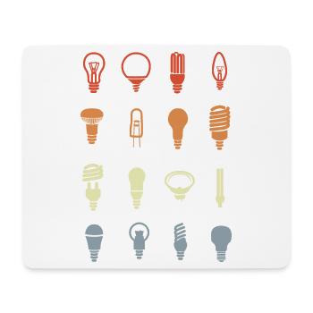 Light bulb sockets - Mouse Pad (horizontal) - white - Front