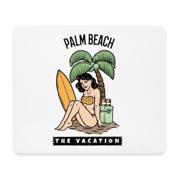 Palm Beach pin up - Mousepad (Querformat) - Weiß - Vorne