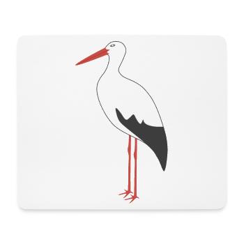 White Stork - Mouse Pad (horizontal) - white - Front