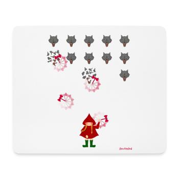 Rotkäppchen spielen - Mousepad (Querformat) - Weiß - Vorne