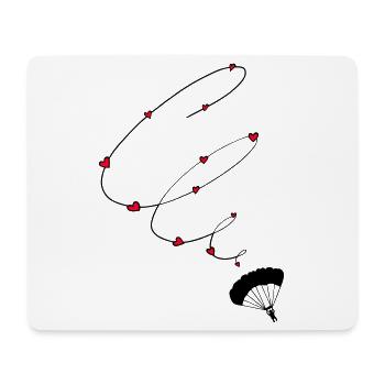 L’amour des parachutistes pour le parachutisme - Tapis de souris (format paysage) - blanc - Devant