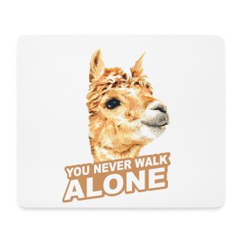 Alpaga - Tapis de souris (format paysage) - blanc - Devant