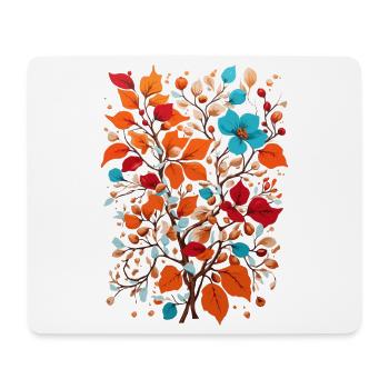 Blumen mit Nüsse - Mousepad (Querformat) - Weiß - Vorne