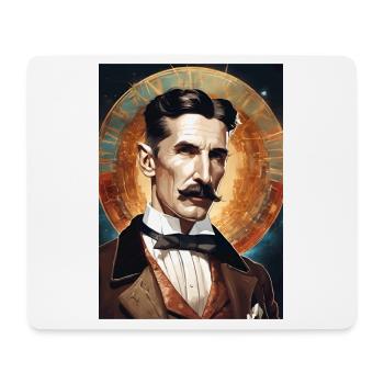 Nikola Tesla cosmic t shirt science shirt - Mouse Pad (horizontal) - white - Front