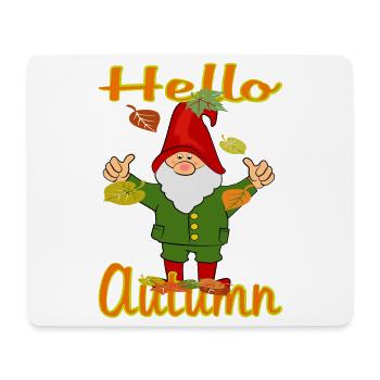 Herbst Wichtel - Mousepad (Querformat) - Weiß - Vorne
