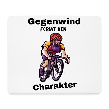Rennrad Biker - Mousepad (Querformat) - Weiß - Vorne