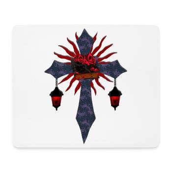 kreuze, laternen, Goth, bücher design, verschenken - Mousepad (Querformat) - Weiß - Vorne
