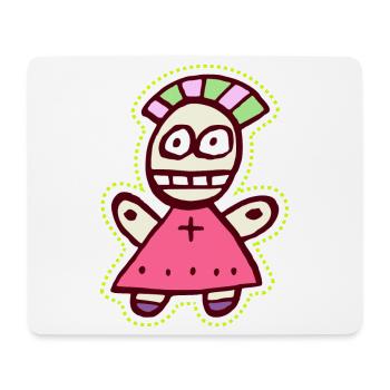 Puppe Punk Voodoo süß und freaky Symbol - Mousepad (Querformat) - Weiß - Vorne