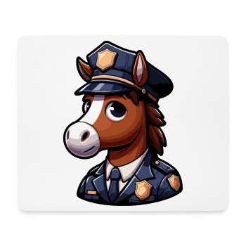 Poney de patrouille : le sabot de la loi - Tapis de souris (format paysage) - blanc - Devant