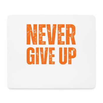 Men's T- shirt Never give up - Tapis de souris (format paysage) - blanc - Devant
