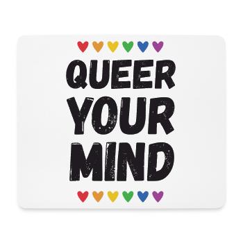 LGBTQ Pride Month - Queer Your Mind - Mouse Pad (horizontal) - white - Front