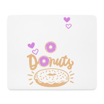 Donuts Donut-Liebhaber - Mousepad (Querformat) - Weiß - Vorne