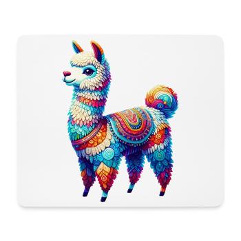 Alpaga - Tapis de souris (format paysage) - blanc - Devant