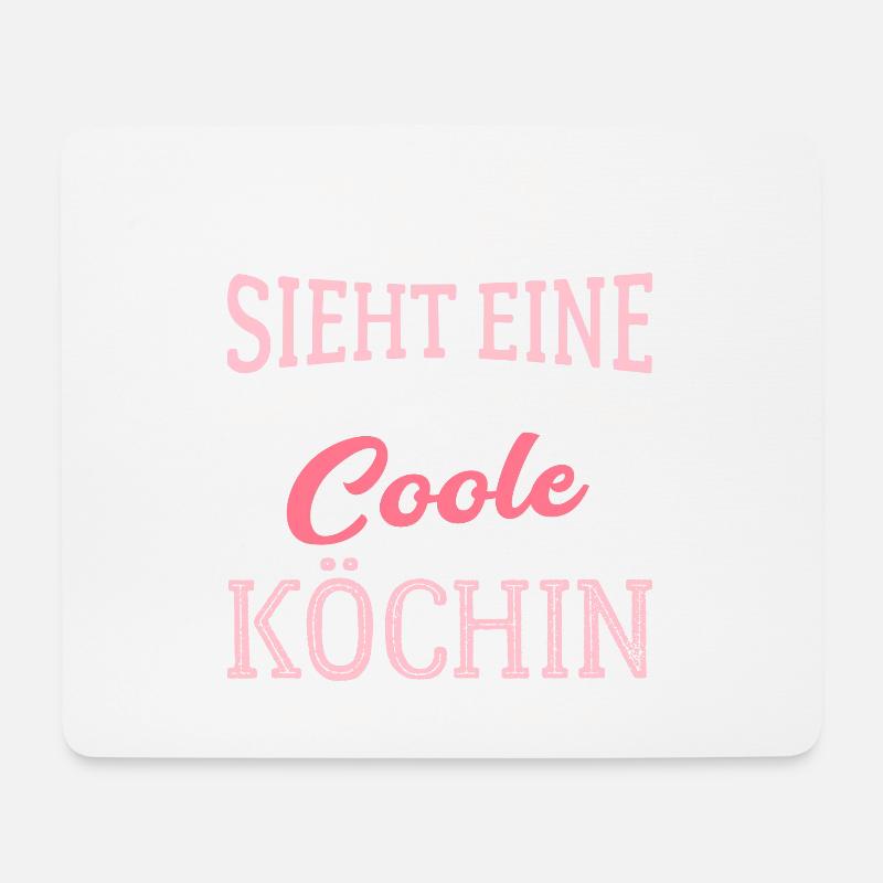 So sieht eine richtig coole Köchin aus Koch Kochen - Mousepad (Querformat) - Weiß