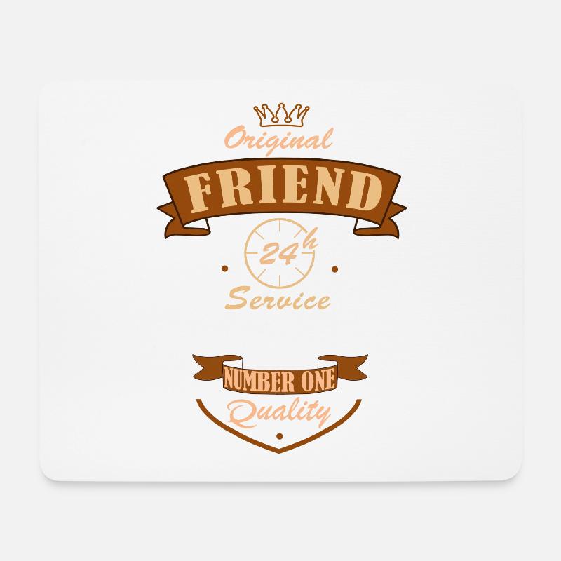 Friend Friend der echte, der da ist - Mousepad (Querformat) - Weiß