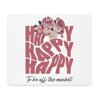Junggesellinnen Design mit floralen Akzenten - Mousepad (Querformat) - Weiß - Vorne