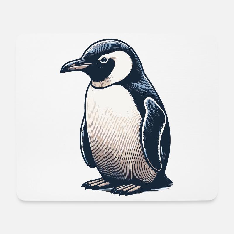 Pingu - Mousepad (Querformat) - Weiß