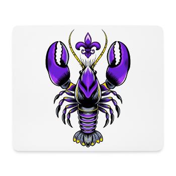 Mardi Gras crawfish with fleur-de-lis design - Mouse Pad (horizontal) - white - Front