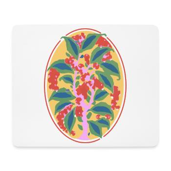 Abstract Flowers – Vivid Nature Illustration - Mouse Pad (horizontal) - white - Front