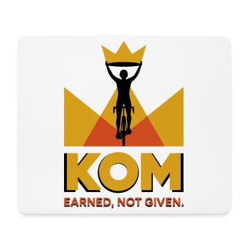 Cyclist KOM Crown Logo Gift - Mouse Pad (horizontal) - white - Front