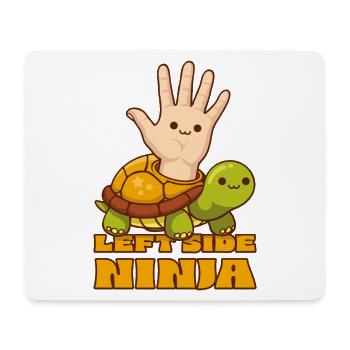 Tortue mignonne côté gauche ninja gauchers - Tapis de souris (format paysage) - blanc - Devant