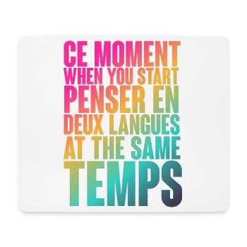 DICTON COOL POUR LES MULTILINGUES, LES INTERNATIONAUX - Tapis de souris (format paysage) - blanc - Devant