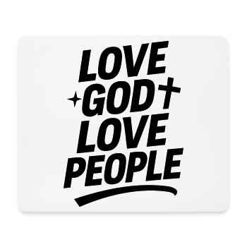 Love God and love your neighbor - Mouse Pad (horizontal) - white - Front