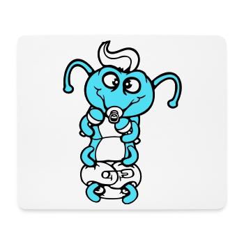 Raupe Baby Rassel Windel Schnuller Kind geboren - Mousepad (Querformat) - Weiß - Vorne