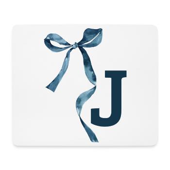 Monogramme j idée cadeau  - Tapis de souris (format paysage) - blanc - Devant