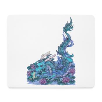 See Wasserdrache Geschenk Mangadrache Frosch - Mousepad (Querformat) - Weiß - Vorne