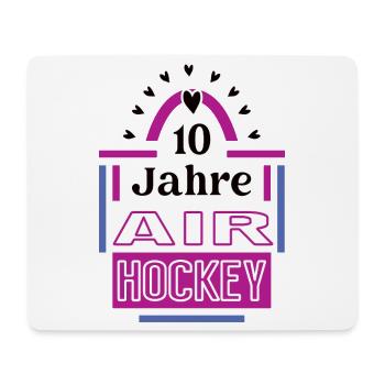 10 Jahre Air Hockey Jubiläum Air Hockeyspieler - Mousepad (Querformat) - Weiß - Vorne