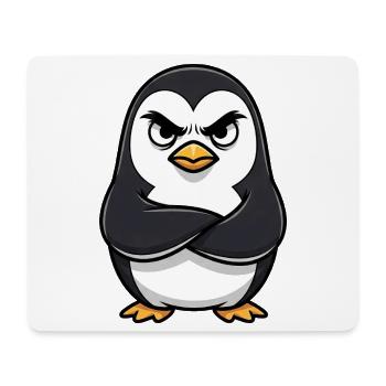 Mürrischer Pinguin Cartoon wütend genervt Arme  - Tapis de souris (format paysage) - blanc - Devant