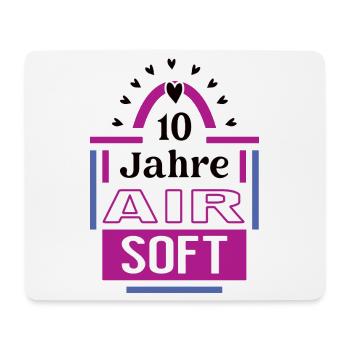 10 Years Airsoft Anniversary Airsoft Player - Mouse Pad (horizontal) - white - Front
