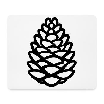 Tannenzapfen - Mousepad (Querformat) - Weiß - Vorne