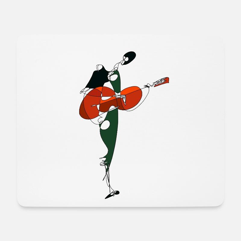 Gitarrist - Mousepad (Querformat) - Weiß