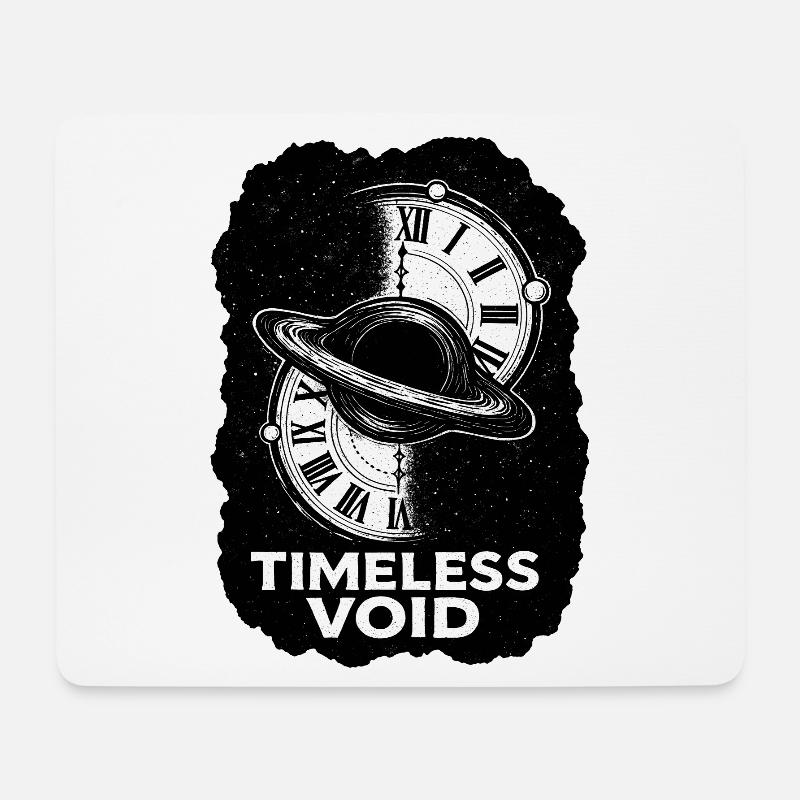 TIMELESS VOID – The Black Hole of Time - Mouse Pad (horizontal) - white