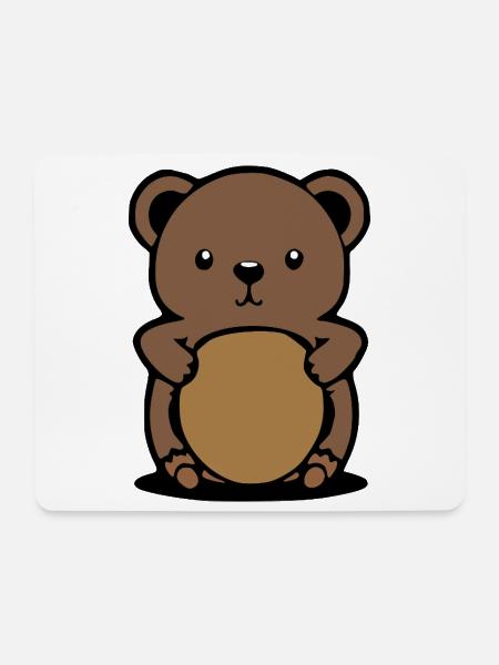 Bär Bärchen Kinder T-shirt Geschenk - Mousepad (Querformat) - Weiß