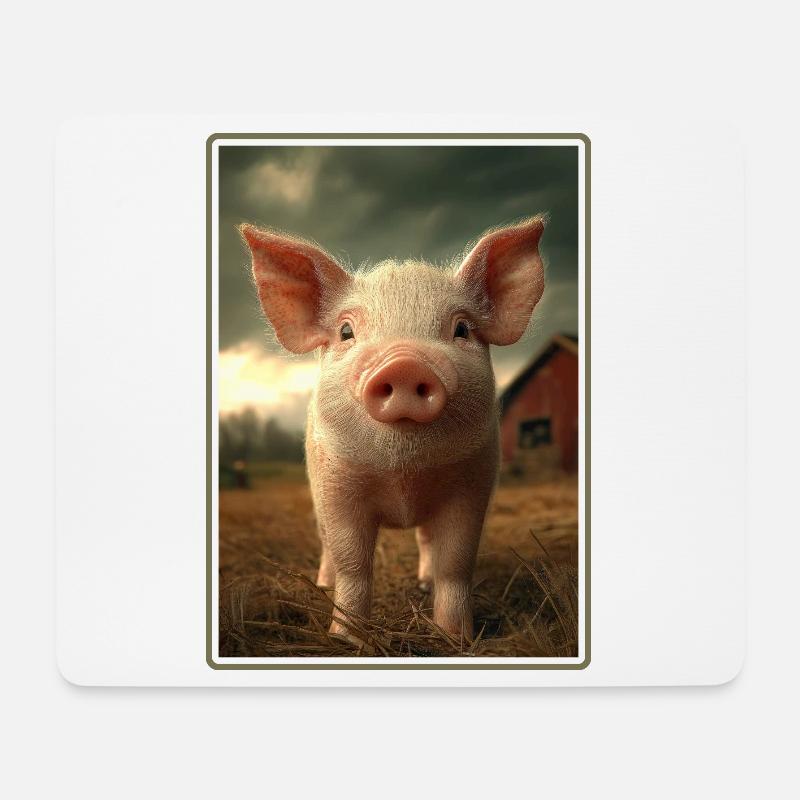 Schweine Schwein - Mousepad (Querformat) - Weiß