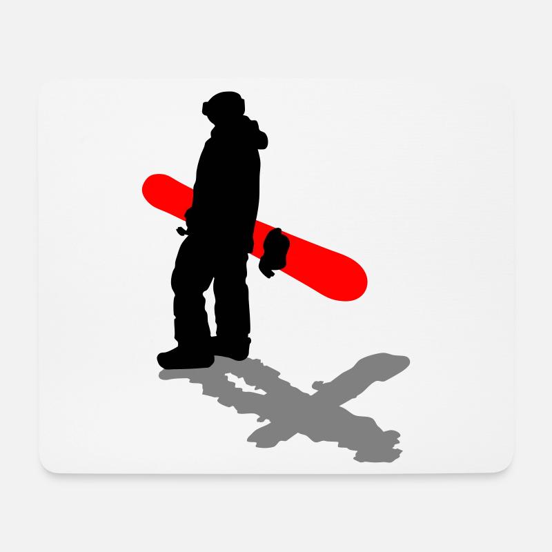 Snowboard - Mousepad (Querformat) - Weiß