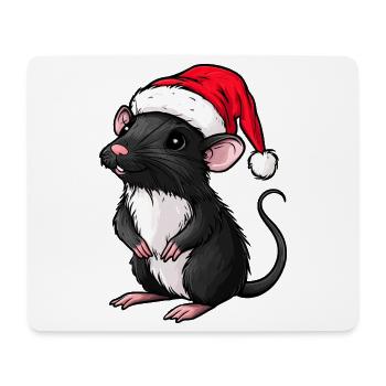Christmas Rat - Mouse Pad (horizontal) - white - Front