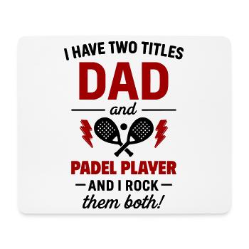 Papa Padelspieler Geschenk Weihnachten Vatertag - Mousepad (Querformat) - Weiß - Vorne